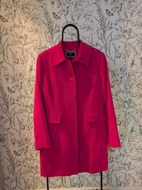Melanie Lyne Pink Statement Coat Size 12 NWT $228